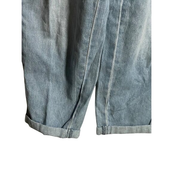 Vanilla Star Girls Denim Overall Romper & White T-Shirt Set Size S 7/8 Light Was - Picture 10 of 11